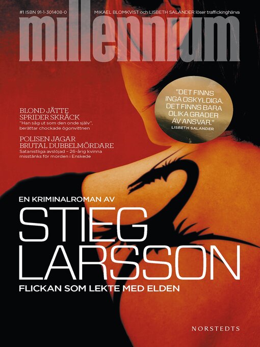 Titeldetaljer för Flickan som lekte med elden av Stieg Larsson - Tillgänglig